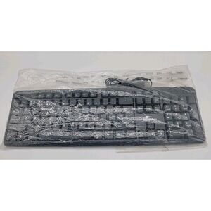 SunsetMicro SSM-Keyboard Anti-Splash Thinner Key Keyboard SSM-USB-BKBM NEW!